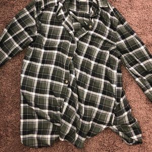 Green American Eagle flannel